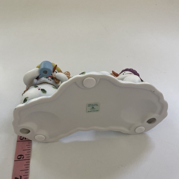 Partylite‎ Snowbell Kids Votive Candle Holder Snowman Porcelain P7869 Christmas - Picture 7 of 11